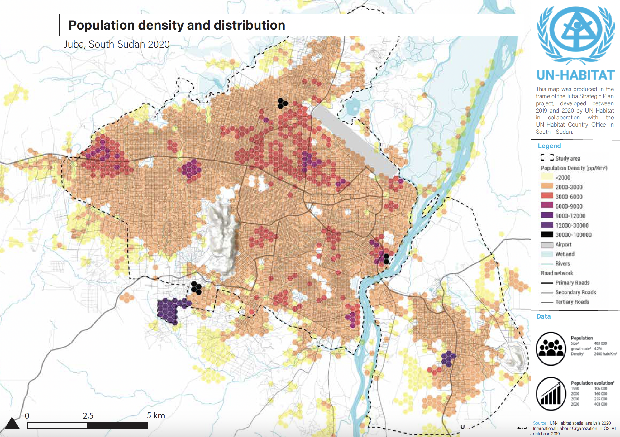 Juba Population Density and Distribution
