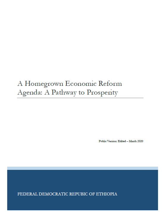 Ethiopia - A Homegrown Economic Reform Agenda: A Pathway to Prosperity