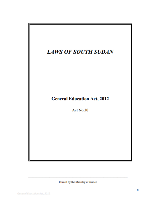South Sudan General Education Act 2012