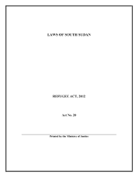 South Sudan: Refugee Act of 2012