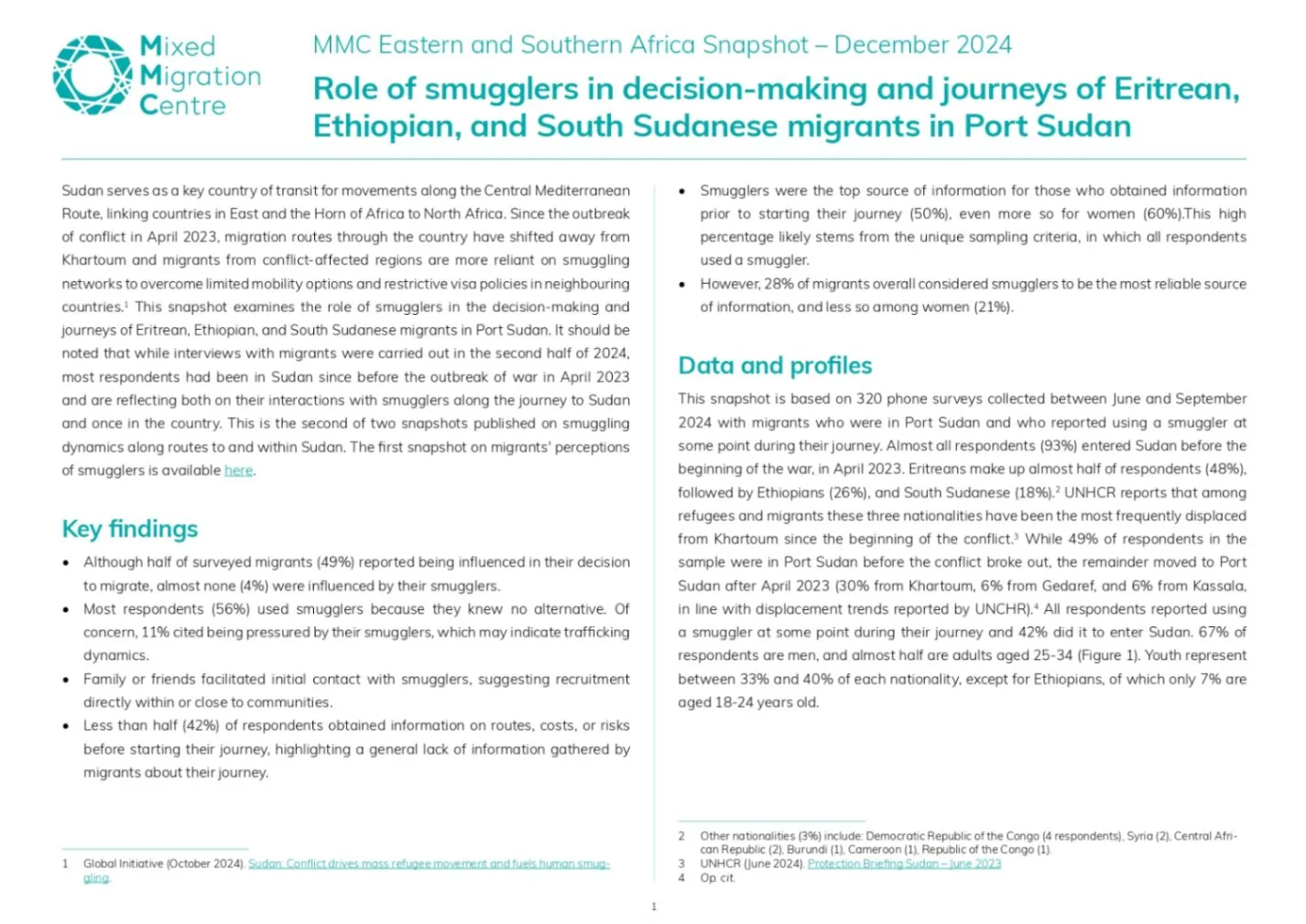 Smugglers’ Role in Migration Journeys to Port Sudan