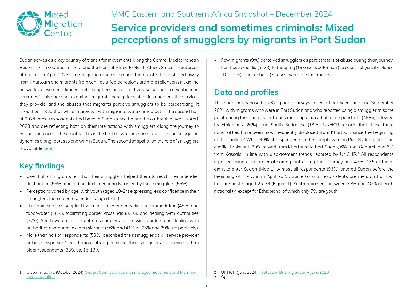 Migrants’ Perceptions of Smugglers in Port Sudan