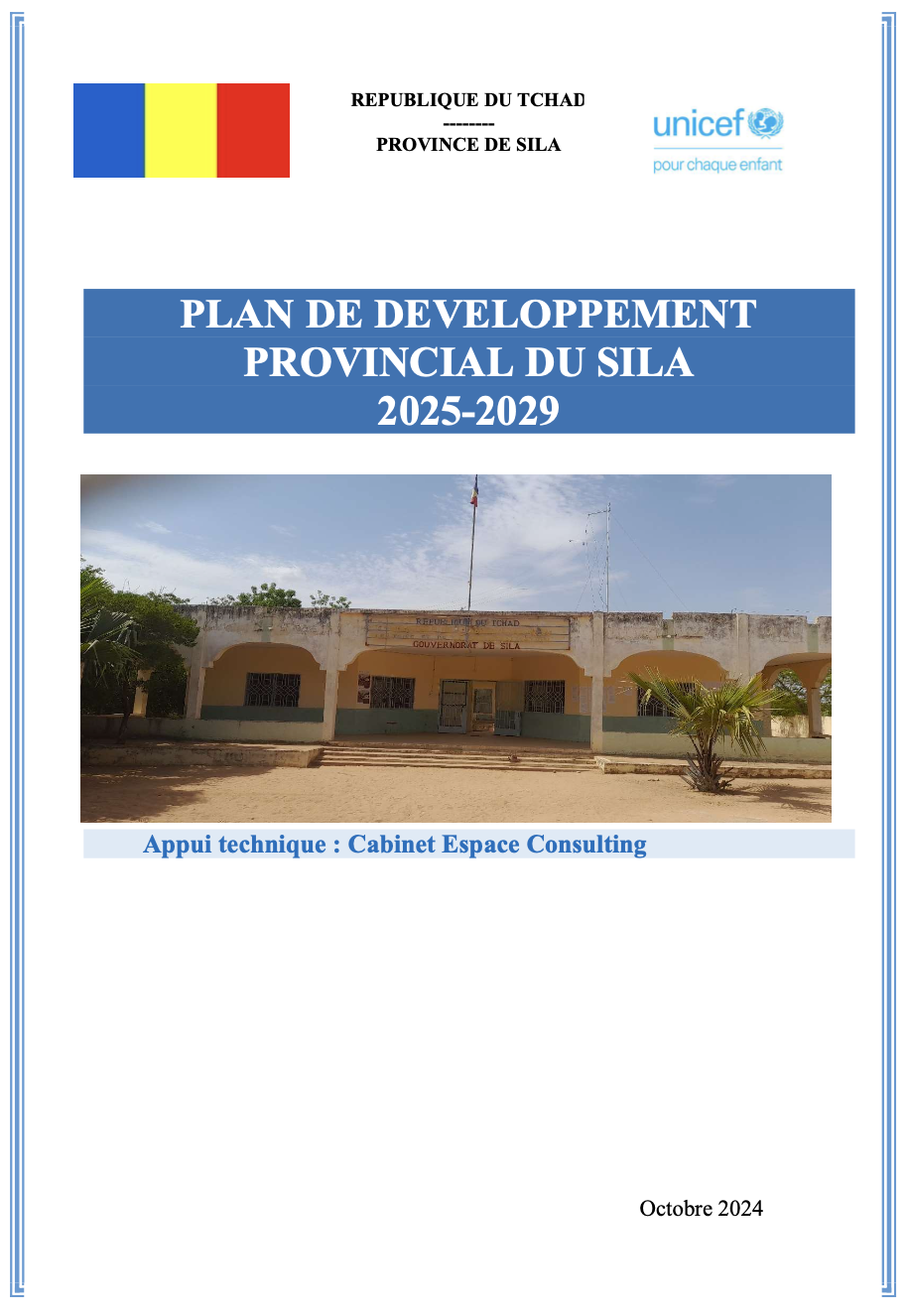 Plan de Developpement Provincial du Sila (2025-2029)
