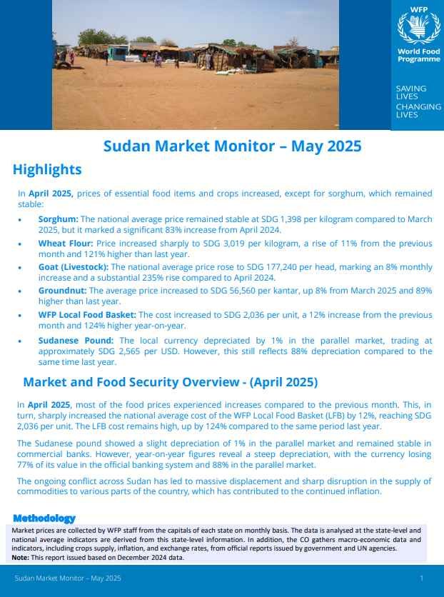 Sudan - WFP Sudan Market Monitor - May 2025