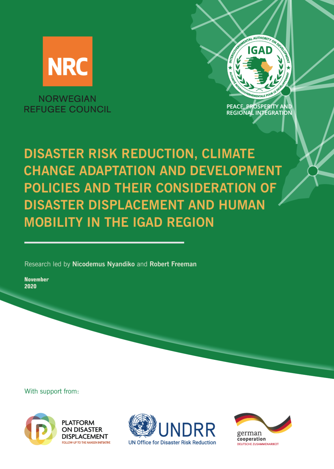 Disaster Risk Reduction, Climate Change Adaptation and Development Policies and Their Consideration of Disaster Displacement and Human Mobility in the IGAD Region