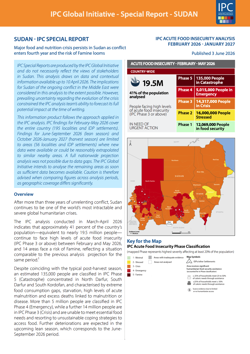 Sudan – IPC Special Report, June 2026 
