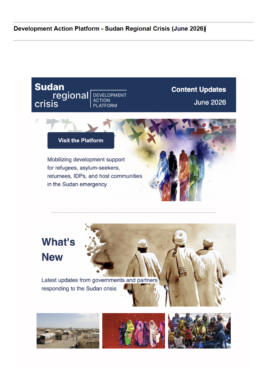 Development Action Platform - Sudan Regional Crisis | Content Updates (June 2026)