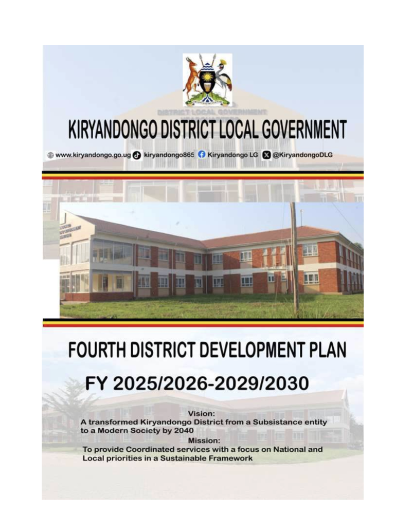 Kiryandongo Fourth District Development Plan (FY 2025/2026 - 2029/2030)