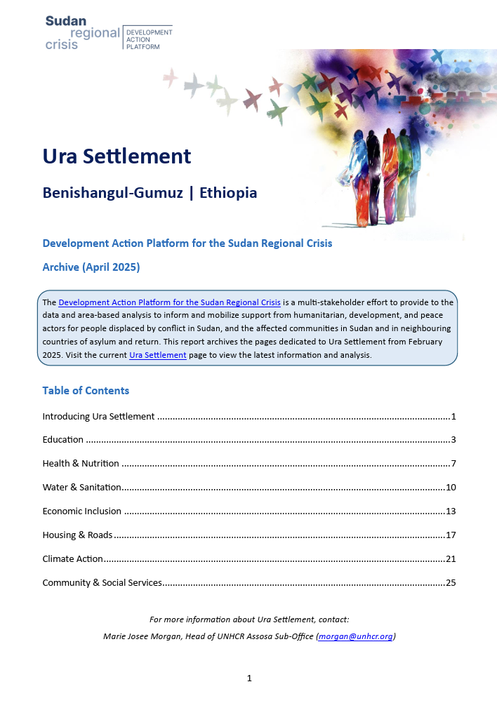 Ura Settlement (Ethiopia) - Development Action Platform for the Sudan Regional Crisis (Archive, April 2025)