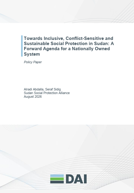 Towards Inclusive, Conflict-Sensitive and Sustainable Social Protection in Sudan: A Forward Agenda for a Nationally Owned System