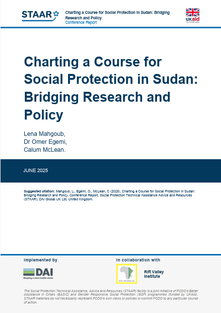 Charting a Course for Social Protection in Sudan: Bridging Research and Policy
