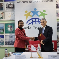 UNHCR and World Together at the signing of a new partnership in Addis Ababa, Ethiopia.