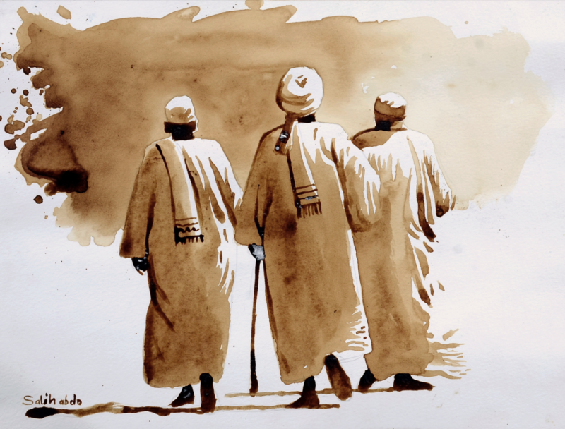 Artwork by Salih Abdo, Men