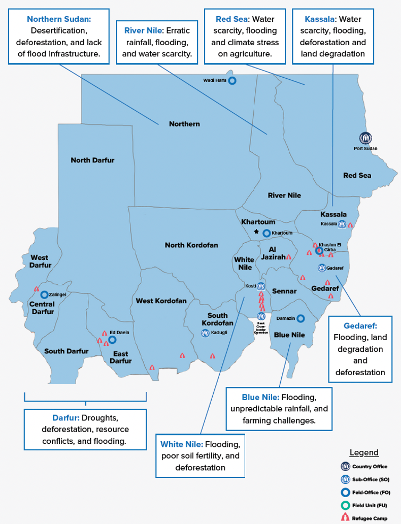 Sudan climate hazards